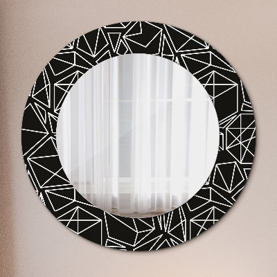 Lustro dekoracyjne okrągłe Geometryczny wzór