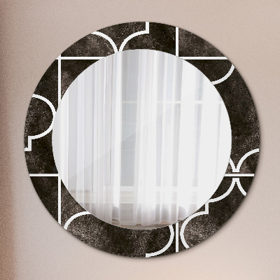 Lustro z nadrukiem dekoracyjne okrągłe Antyczne płytki