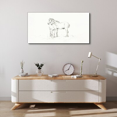 Obraz Canvas Rysunek Zwierzęta Konie
