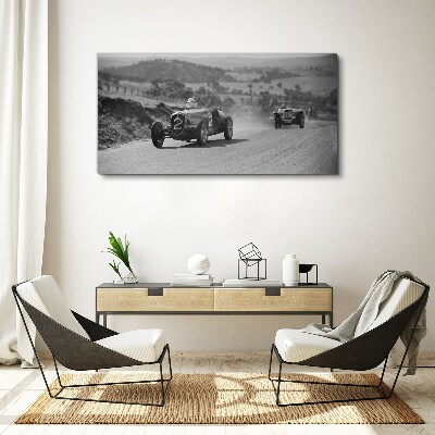 Obraz Canvas Samochód wyścigi Czarno-Biały