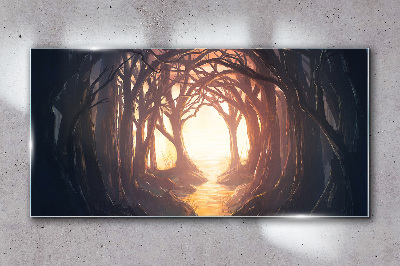 Obraz Szklany las gałęzie