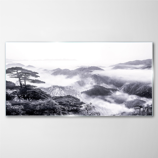 Obraz na Szkle góry las mgła