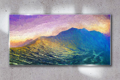 Obraz na Szkle Abstrakcja Góry Niebo