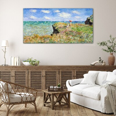 Obraz Szklany Klif Morze Claude Monet