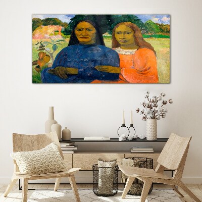 Obraz Szklany Dwie kobiety Paul Gauguin