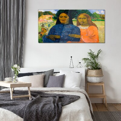 Obraz Szklany Dwie kobiety Paul Gauguin