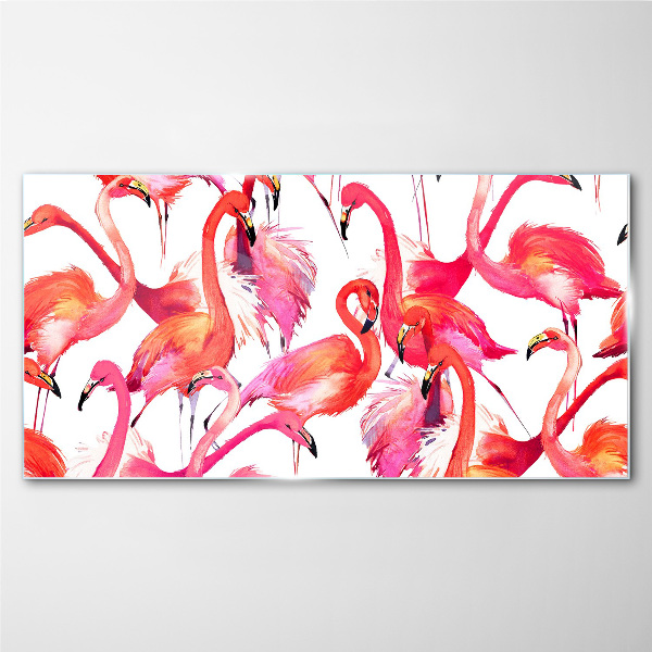 Obraz Szklany flamingi