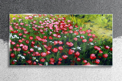 Obraz na Szkle kwiaty pole przyroda
