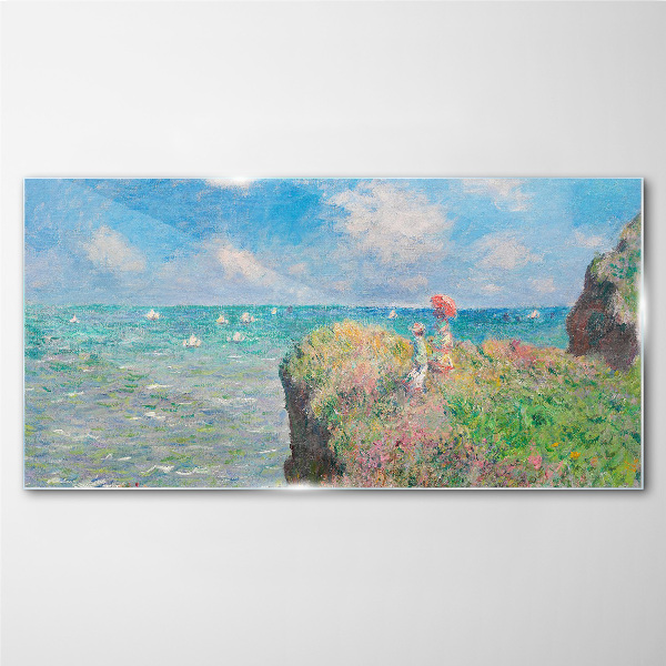 Obraz na Szkle Obraz Szkło Cliff Walk at Pourville Monet