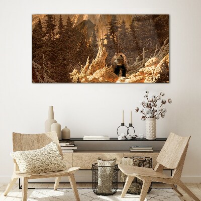 Obraz Szklany las niedźwiedź góry przyroda
