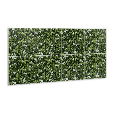 Panel na ścianę Białe kwiaty i liście