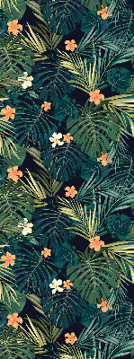 Roleta okienna wewnętrzna Tropikalne liście i kwiaty
