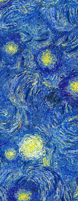 Roleta wewnętrzna Malowany niebieski obraz