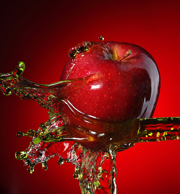 Roleta okienna Jabłko oblane wodą
