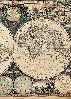 Roleta okienna wewnętrzna Mapa świata