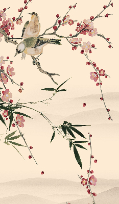 Roleta na okno Kwiat wiśni i ptak