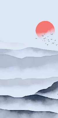 Roleta okienna wewnętrzna Góry we mgle