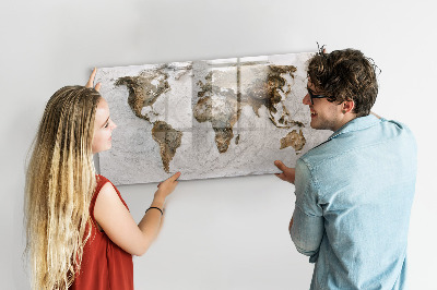 Tablica magnetyczna Stara mapa świata