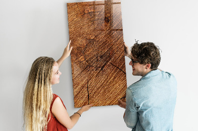 Szklana tablica magnetyczna Drewno ciepły odcień