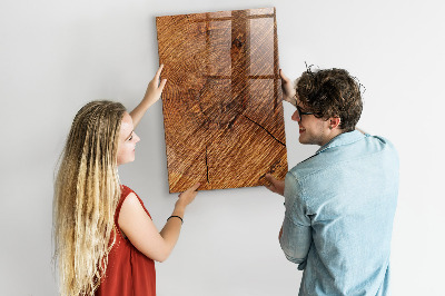 Szklana tablica magnetyczna Drewno ciepły odcień