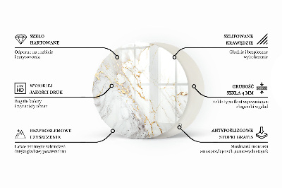 Blat szklany Marmurowa kompozycja graficzna
