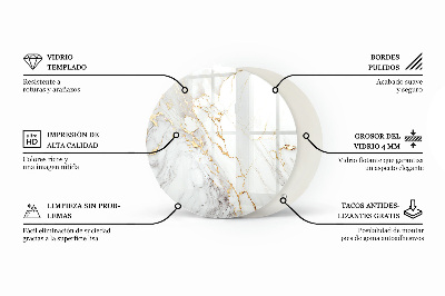 Blat szklany Marmurowa kompozycja graficzna