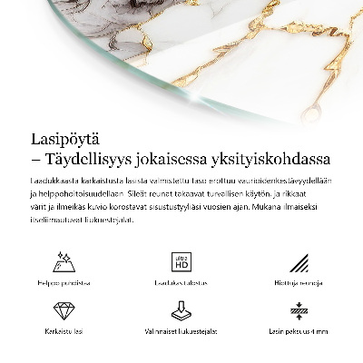 Blat szklany Marmurowa kompozycja graficzna