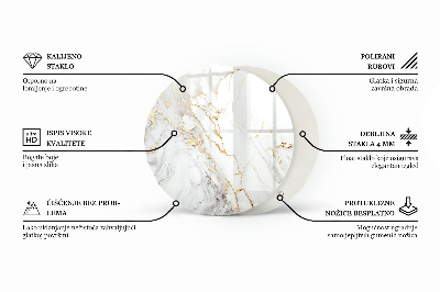 Blat szklany Marmurowa kompozycja graficzna