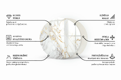 Blat szklany Marmurowa kompozycja graficzna