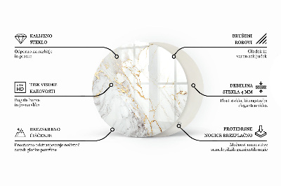 Blat szklany Marmurowa kompozycja graficzna