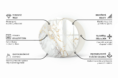 Blat szklany Marmurowe żyły w designie