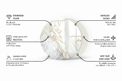 Blat szklany Marmurowe żyły w designie
