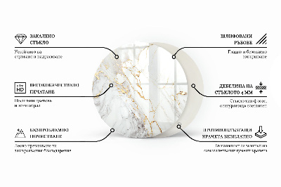 Blat szklany Ekologiczna struktura drewna