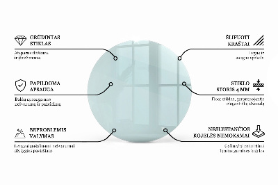 Blat na stolik okrągły transparentny