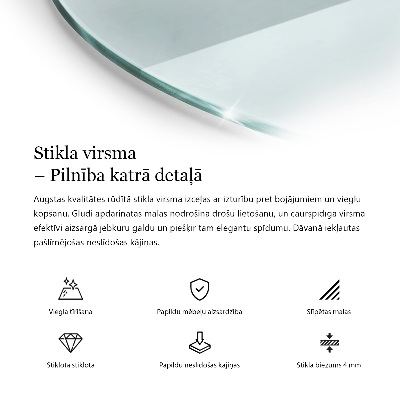 Blat na stolik okrągły transparentny