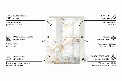 Bat na stół Marmurowy design na powierzchni
