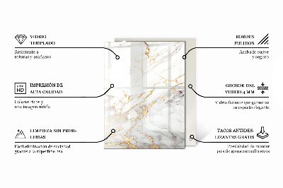 Bat na stół Marmurowy design na powierzchni