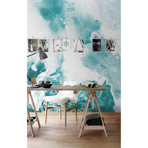 Fototapeta Marmur w Niebieskie Plamy Malowany