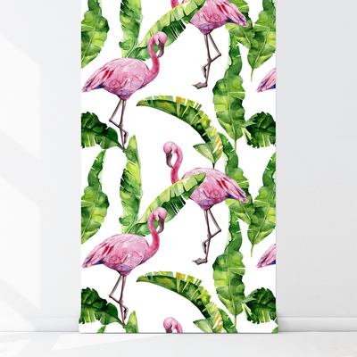 Fototapeta Flamingi Pośród Liści
