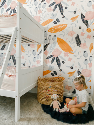 Fototapeta Pastelowe Kwiatuszki w stylu retro