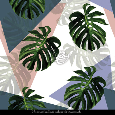 Fototapeta Monstera w Pastelowych Barwach