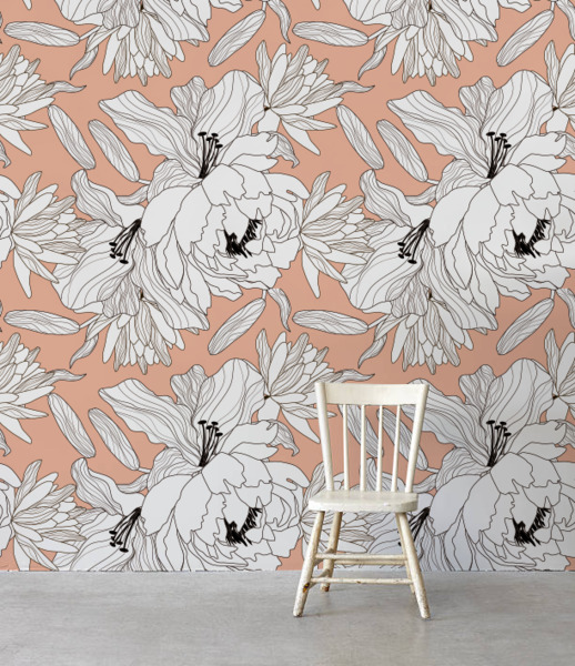 Fototapeta Kwiatowy Szkic