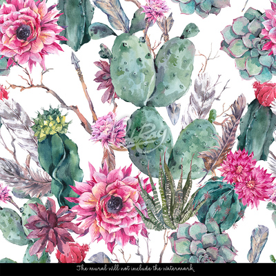 Fototapeta Kwiaty w kaktusach