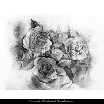 Fototapeta Róże w Stylu Decoupage