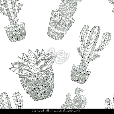 Fototapeta Meksykańskie Malowane Kaktusy