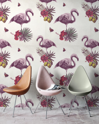 Fototapeta Flamingi w stylu Vintage