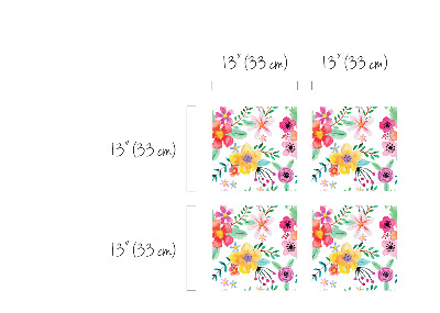 Naklejki Ikea Kallax Kolorowe Abstrakcyjne Kwiatki