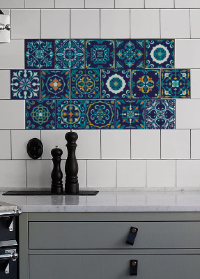 Naklejki na kafelki GRANATOWE AZULEJO