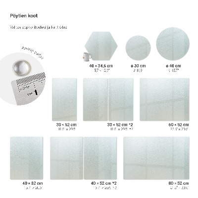 Szklana deska do krojenia prostokątna półprzezroczysta