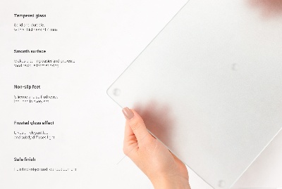 Szklana deska do krojenia okrągła półprzezroczysta